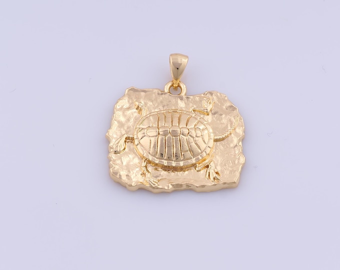 Fossil Pendant,18K Gold Filled Fossil Necklace, Fossil Pendant, DIY jewelry Making Accessories,29x26x4mm