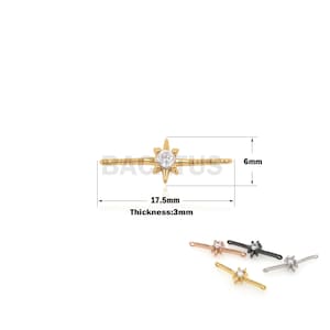 1PCS Six-Pointed Star Connector Polaris Connector Star Charm Suitable for Bracelet Necklace Joint Supplies DIY Jewelry Making 17.5x6x3mm