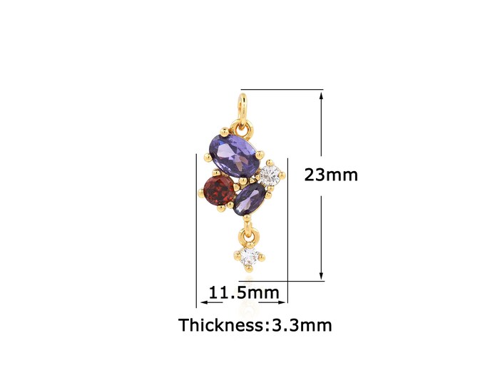 18K Gold Filled Fashion Pendant,Gold Dainty Dainty Charms,Simple pendant Bracelet Necklace for DIY Jewelry Making Supply