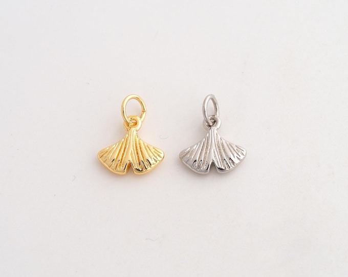 5 pcs 18K Gold Filled Ginkgo Leaf Charm,Dainty Leaf Pendant,Ginkgo Leaf Pendant ,DIY Jewelry Supplies,13.7x10.5x2.7mm