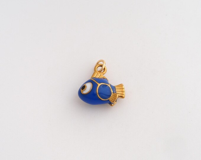 Stainless Steel Fish Pendant,Enamel Marine Life Charms,Fish Charms for DIY Jewelry Making Supply,14.2x12.6x6mm