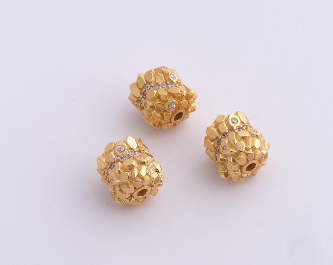 18K Gold Filled Round Spacer Beads,Gold Tube Beads, Round Beads DIY Bracelet Necklace Earrings Jewelry Making,9x8.6mm