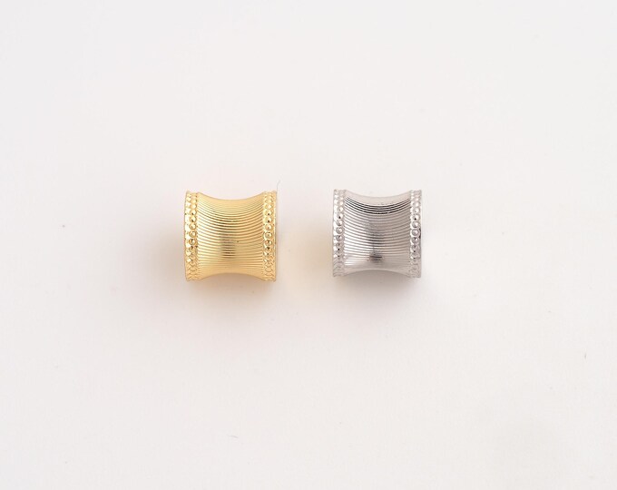 Gold Round Beads, 18K Gold Filld Tube Beads,for Jewelry Making Supplies,8.4x8.3mm Hole 2.8mm