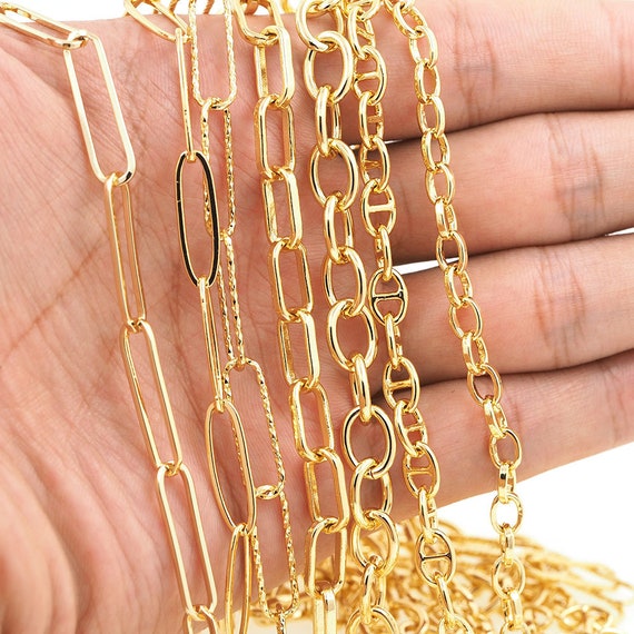 18K Brass Gold Plated Welding Chain, DIY Welding Chain, Discovery