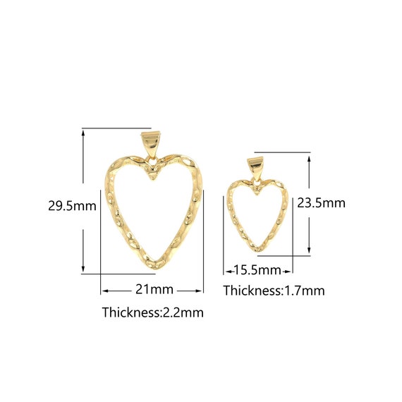 アクセサリー 18k AU750 Hallow Heart Pendant Micropave CZ Hollow Heart Pendant 18K Gold Filled Love Charm,cubic