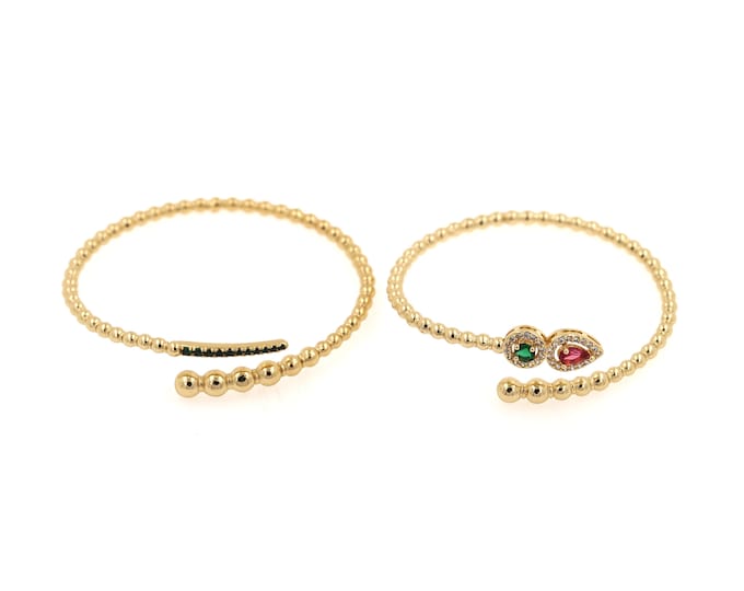 Thin Gold Bangle,Leaf Bangle,18K Gold Filled Tennis Bangle,Gold Dainty CZ Diamond Bangle,Simple Bangle,Gift for Her