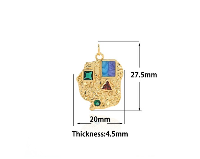 18K Gold Filled Cartoon Character pendant,Gold Dainty Cartoon Character Charms Bracelet Necklace for DIY Jewelry Making Supply