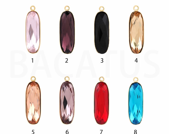 1Pcs Cubic Zirconia Simple Pendant Accessories,Rectangular Pendant Jewelry Is Suitable For Bracelets, Necklaces, Jewelry Making Supplies,