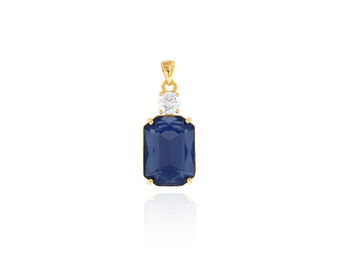 18K Gold Filled Square Pendant,Dainty Square Charms,Simple Pendant DIY Jewelry Making Supply,33x14x8.2mm