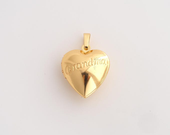 18K Gold Filled Heart Photo Frame Charm,Dainty Photo Frame Pendant,Heart Pendant ,DIY Jewelry Supplies,28.8x19.2x6.8mm