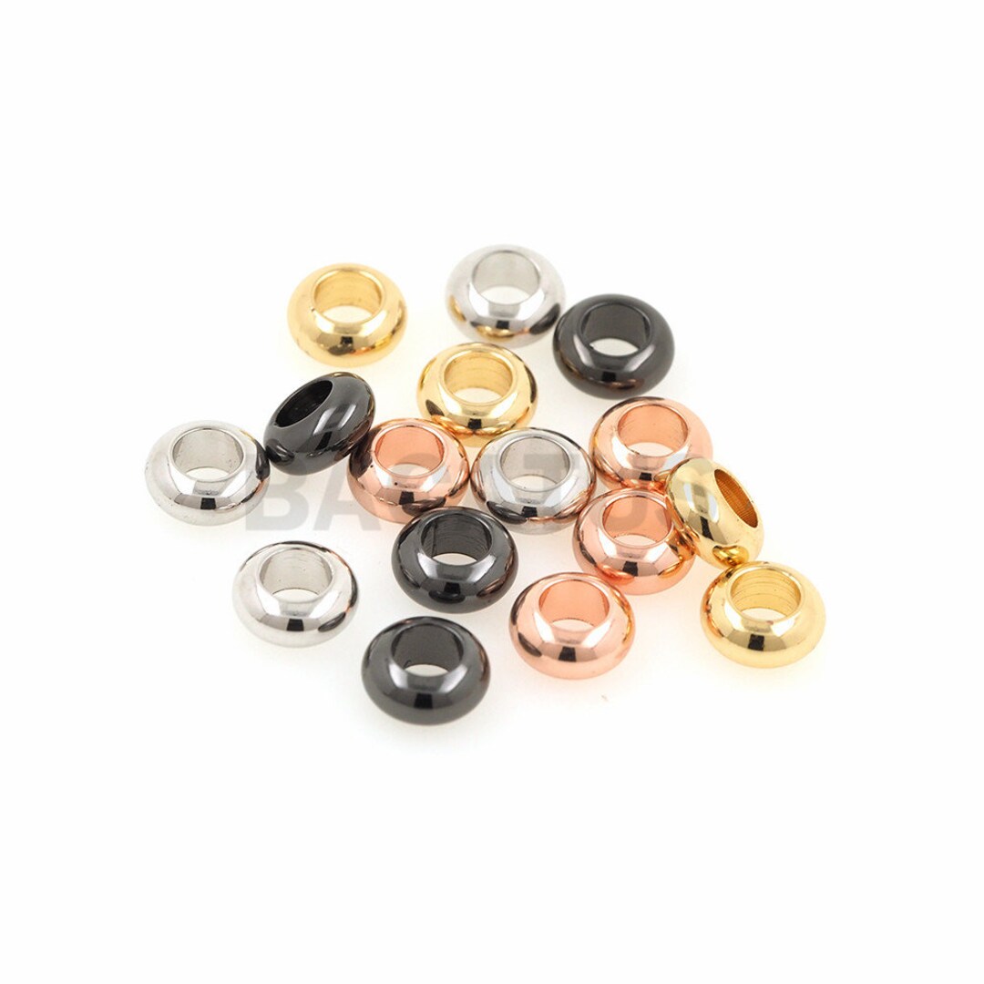 Spacer Beads, Round Flat Beads, Copper Metal Flat Beads, Jewelry Making Supplies 10pcs Etsy