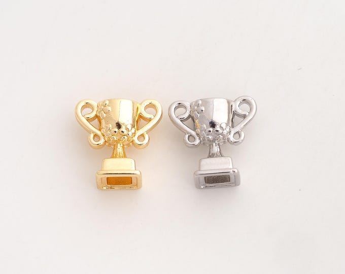 18K Gold Filled Trophy Charm,Dainty Trophy Pendant,Trophy Pendant ,DIY Jewelry Supplies,15.7x15.6x7.8mm