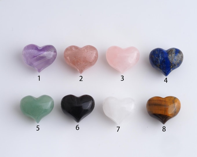 Heart Gemstone Beads,Natural Stone Beads,Crystals Gemstone Beads DIY Jewelry Making Supply,17.3x14x11.5mm Hole 2mm