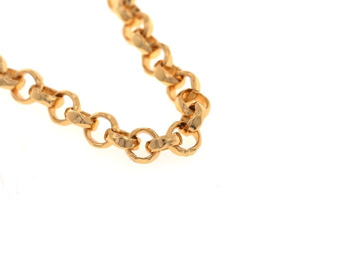 1 meter Welded Chain, 18K Gold Filled Round Chain, Gold Rectangular Chain, Gold brass Chain, Suitable For Jewelry Making Supplies,8.5x2.8mm