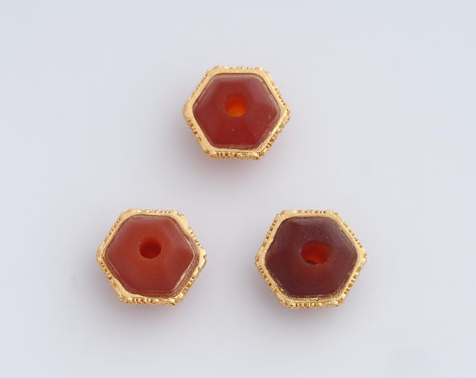 18K Gold Filled Round Spacer Beads,Gold Flat Beads, Disc Beads DIY Bracelet Necklace Earrings Jewelry Making,12x9.7mm