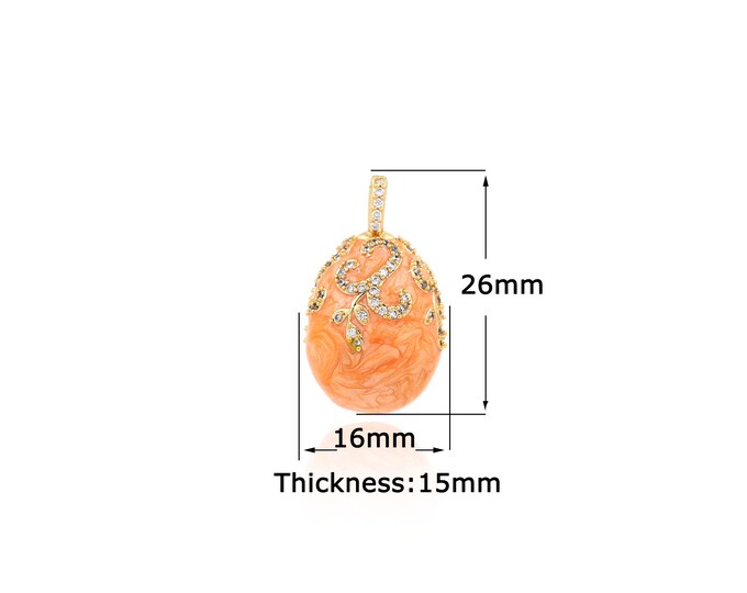 18K Gold Filled Egg Pendant,Gold Dainty Egg Charms,Simple pendant Bracelet Necklace for DIY Jewelry Making Supply