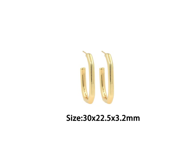 1pair 18K Gold Filling Round Stud Earrings,Gold Round Stud Earring,Simple Stud Earrings,Gift for Her