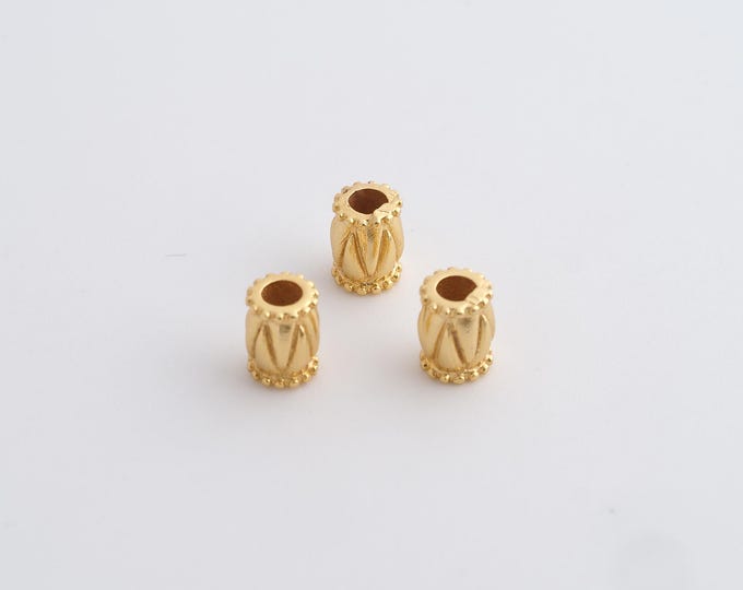 10 pcs 18K Gold Filled Tube Beads,Gold Tube Beads,DIY Bracelet Necklace Earrings Jewelry Making,6x4.4mm
