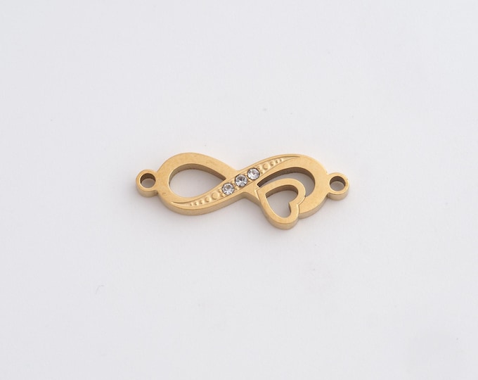 Stainless Steel Infinity Connector,Infinity Connector,Bracelet Necklace for DIY Jewelry Making Supply,22.5x8x2mm