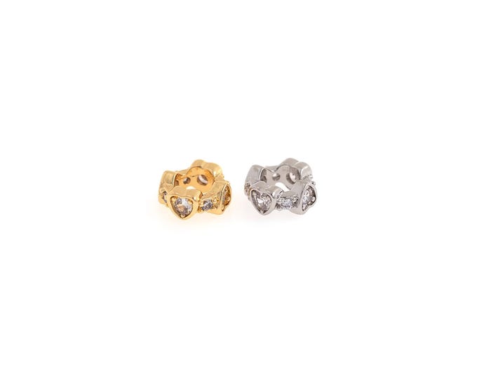 Flat Rectangular Beads,18K Gold Filled Donut Beads, DIY Jewelry Beaded Supplies 8x3.5mm