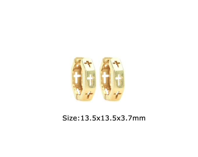 1 pair 18K Gold Filled Round Earrings,Gold Dainty Round Earrings,Simple Earrings,Gift for Her