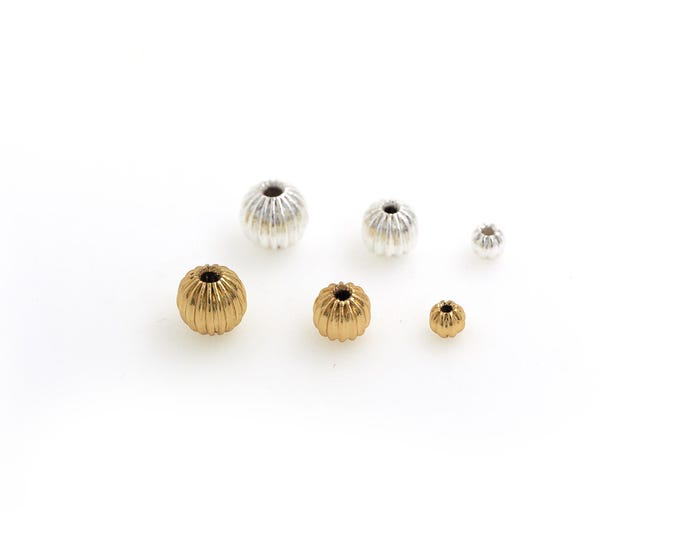 10 pcs 18K Gold Filled Round Spacer Beads,Gold Round Beads, Ball Beads DIY Bracelet Necklace Earrings Jewelry Making