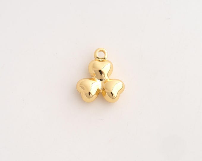 5 pcs 18K Gold Filled Heart Charm,Dainty Love Pendant,Heart Pendant ,DIY Jewelry Supplies,18x15x5.5mm