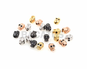1 unidad de cuentas espaciadoras de calaveras pequeñas, cuentas para pulseras y collares, cuentas para hacer joyas DIY 5.5x4x3.7 mm