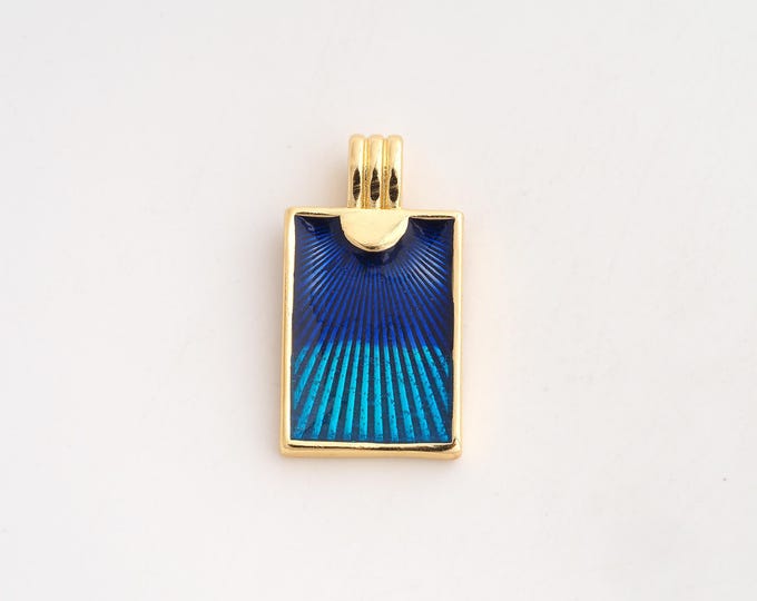 18K Gold Filled Sun Charm,Dainty Enamel Celestial Pendant,Sunburst Pendant ,DIY Jewelry Supplies,29.5x15.7x2.6mm