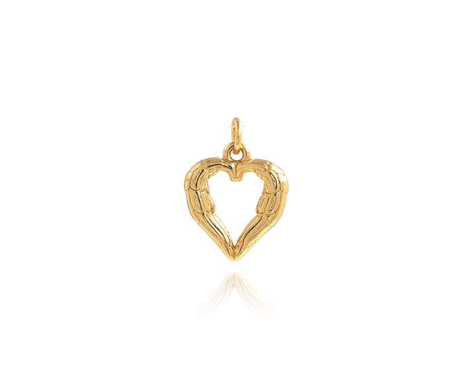 5 pcs Heart Pendant,18K Gold Filled Love Necklace, Heart Pendant, DIY jewelry Making Accessories,16x11.7x2.7mm