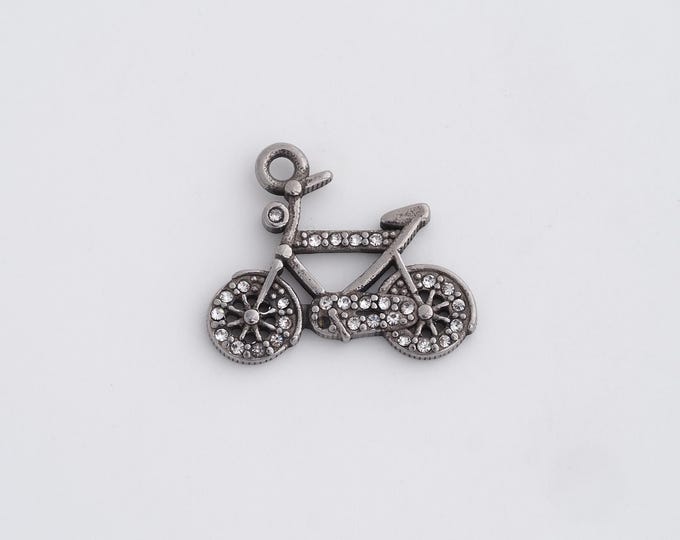 Stainless Steel Retro Bike Pendant,Bike Charms,Bicycle Charm Bracelet Necklace for DIY Jewelry Making Supply,20.6x24.4x2.4mm