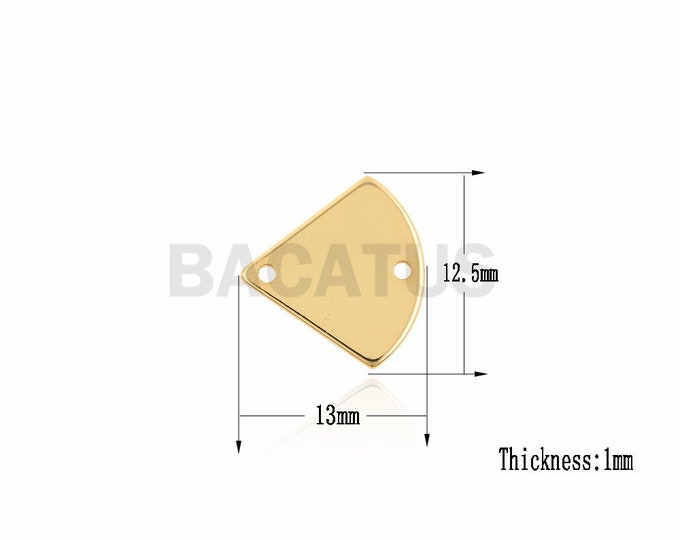 Triangle connector, DIY gold-plated brass triangle bracelet necklace pendant jewelry accessories 1pcs