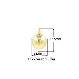 18K Gold Filled Ball Pendant,Gold Dainty Ball Charms,Simple pendant Bracelet Necklace for DIY Jewelry Making Supply