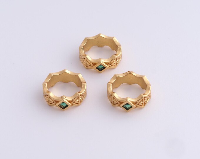 18K Gold Filled Round Spacer Beads,Gold Tube Beads, Round Beads DIY Bracelet Necklace Earrings Jewelry Making,11.3x4mm