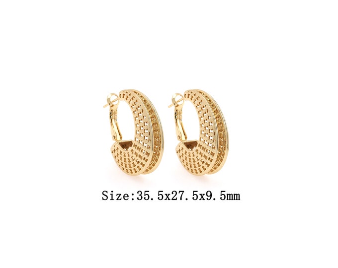 1 pair 18K Gold Filled Round Earrings,Gold Dainty Round Earrings,Simple Earrings,Gift for Her