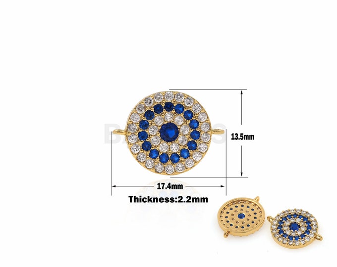 1PCS Multicolor Magic Eye Connector Magic Eye Jewelry DIY Jewelry Making Connector Eye Connector Circular Connector 13.5x17.4x2.2mm