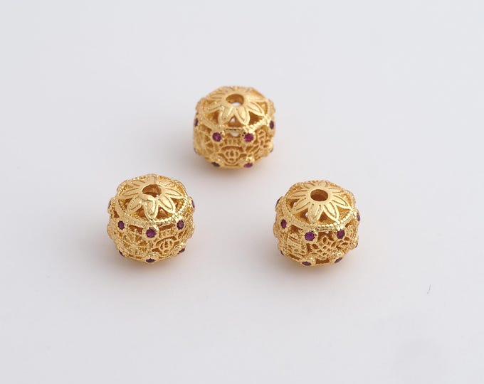 18K Gold Filled Round Spacer Beads,Round Beads, Ball Beads DIY Bracelet Necklace Earrings Jewelry Making,9x8mm