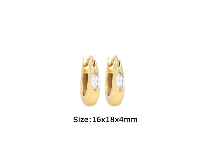 1 pair 18K Gold Filled Round Earrings,Gold Dainty Round Earrings,Simple Earrings,Gift for Her