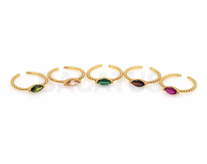 1pcs,Line Ring, 18K Gold Filled Adjustable Ring,Eye Ring, Magic Eye Charm, Thin Ring, Eye Ring, Micro Pavé Zircon Ring