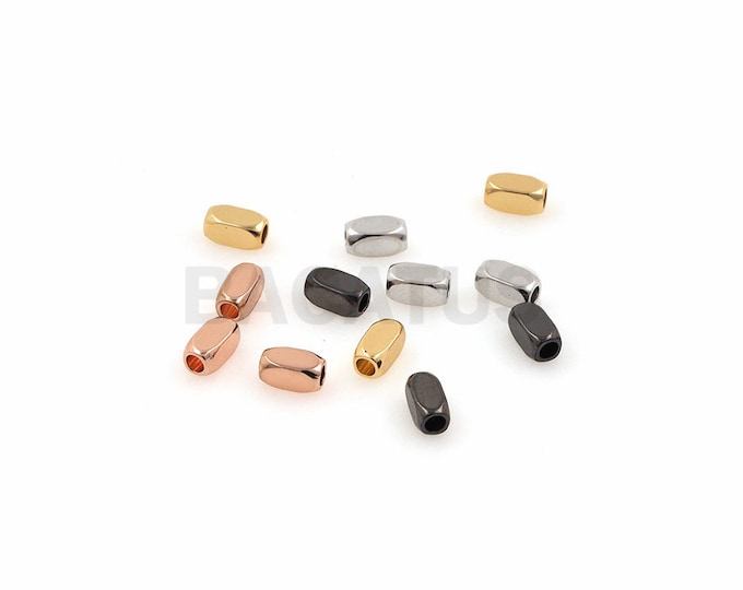 18K brass rectangular barrel beads, long barrel beads, barrel spacer beads, tube spacer beads, DIY beaded jewelry accessories 1pcs