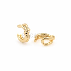 Bow Cartilage Earrings, Gold Cartilage Earrings, Women's Pierced Earrings, Endless Earrings, Pierced Earrings, Simple Gold Earrings 1pair