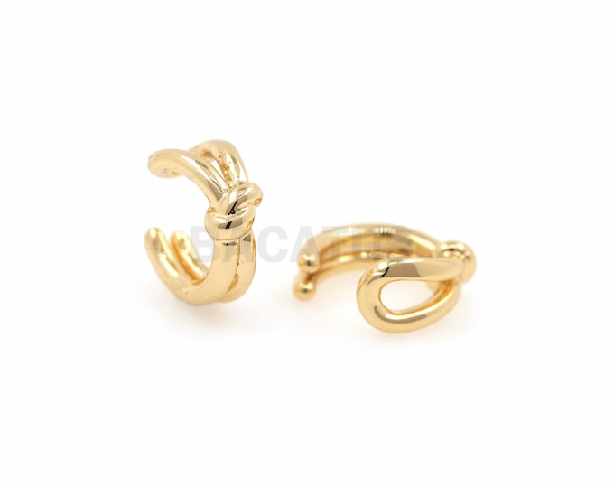 Bow Cartilage Earrings, Gold Cartilage Earrings, Women's Pierced Earrings, Endless Earrings, Pierced Earrings, Simple Gold Earrings 1pair