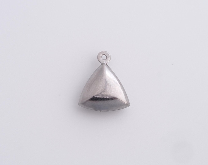 25 pcs Stainless Steel Triangle Pendant,Rhinestone Pendant, DIY Jewelry Accessories, 14.8x12x4.2mm
