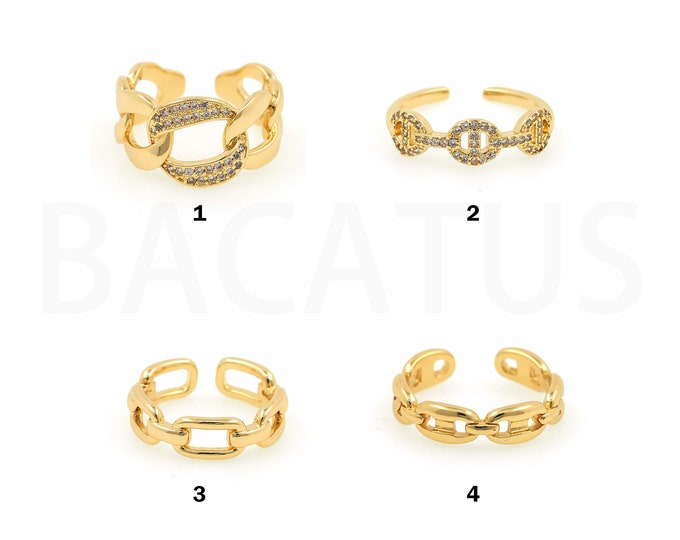 18K Gold Filled Geometric Ring,Gold Dainty CZ Open Ring,Simple Ring,Gift for Her