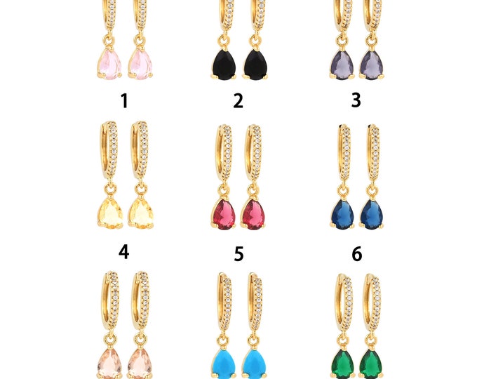 1pair 18K Gold Filling Water Drop Earrings,Gold Water Drop Earring,Simple Earrings,Gift for Her