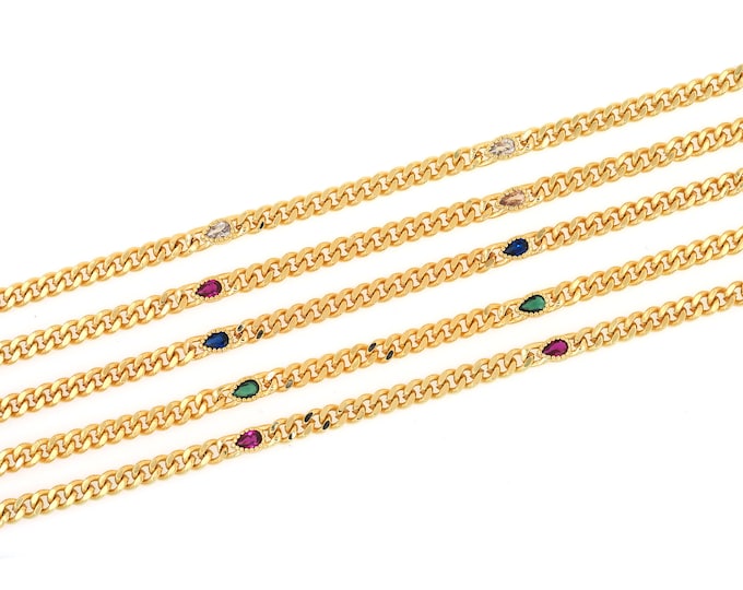18K Gold Filled Dainty Gold Chain,Unique Gold Chain,Thick Gold Chain,Unfinished Chain for Bracelets Necklaces DIY Jewelry Making Supplies