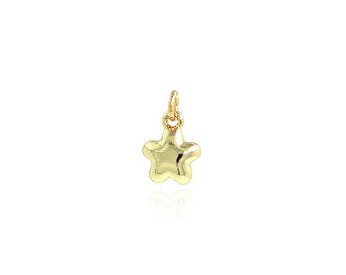 5 pcs Star Pendant,18K Gold Filled Celestial Necklace,Starburst Pendant, DIY jewelry Making Accessories,12.4x7.7x4mm