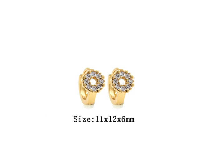 1pair 18K Gold Filling Round Earring,Gold Dainty Round Earring,Simple Earrings,Gift for Her