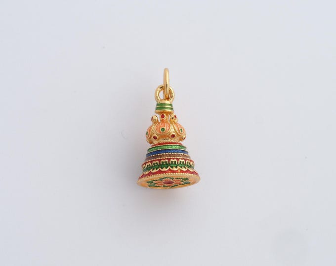 18K Gold Filled Bell Shape Pendant, Bell pendants,Bell jewelry,DIY Jewelry Accessories,18x9mm