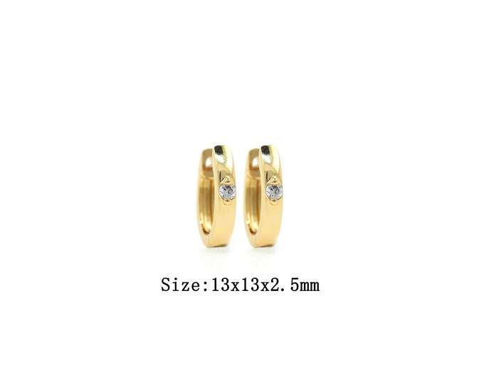 1pair 18K Gold Filling Round Earring,Gold Dainty Round Earring,Simple Earrings,Gift for Her